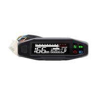 KIMISS Velocímetro Digital Universal para Motocicleta, Tacómetro con Pantalla LCD 6 Marchas 12000 RPM MPH Odómetro for Motocicletas