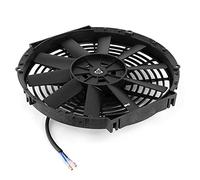 KIMISS Ventilador de Radiador de Automóvil de 12 Pulgadas para Enfriamiento del Compartimento del Motor con Kit de montaje: Ajuste Universal para Radiador, Aire Acondicionado, Intercooler y Más