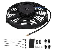 KIMISS Ventilador de Refrigeración de Radiador Eléctrico de 10 Pulgadas, 257 Mm, 80 W, 12 V, Kit de Montaje de Refrigeración de Ventilador Delgado con Cuchillas Rectas, 950 M3h para