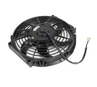 KIMISS Ventilador de Refrigeración de Radiador Eléctrico Delgado de 10 Pulgadas Push/Pull 12V con Kit de Instalación - Ajuste Universal para la Mayoría de los Automóviles y Radiadores