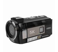 KIMISS Videocámara Videocámara Cámara Digital Grabadora Cámara Vlogging de Visión Nocturna con Zoom 18X, Pantalla Táctil de 3 Pulgadas, 5K HD, 56MP, con Micrófono, Parasol, Control