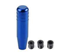 KIMISS Pomo de cambio de marchas de aleación de aluminio universal, para coche, diseño ergonómico 13cm en azul, palanca de cambios manual