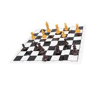 KIMISS We Roof Juego de Ajedrez Internacional con Caja de Hierro: Piezas de Ajedrez Portátiles y Juego de Tablero para Fiestas Familiares, Viajes y Campamentos (Caja roja)