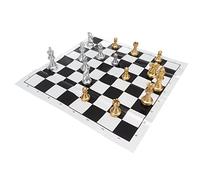 KIMISS We Roof Juego de Ajedrez Internacional con Caja de Hierro: Piezas de Ajedrez Portátiles y Juego de Tablero para Fiestas Familiares, Viajes y Campamentos (Caja de Oro)