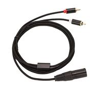 KIMISS XLR Macho a 2 Cable Hifi Cable de División XLR sin Pérdida de Señal Clear para Mezclador Instrumentos Musicales de Micrófono Activo/Live Sound & Stage/Stage & Studio/Microphone (2m)