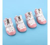 KIMISS Zapatos Antideslizantes para Perros para Caminar Al Aire Libre - Lote de 4 Piezas de Malla Transpirable Antideslizante para Cachorros de Mascotas - Botas Transpirables para Pavimento Caliente