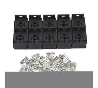 KIMISS Zócalo de relé de 5 Pines de 12 V - 10 Relés Automotrices de 40 A con 50 Terminales para Alarmas de Automóviles, Faros Delanteros y Arranques Remotos