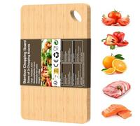 KIMIUP Tabla de cortar de bambú, juego de 3 tablas de cortar de bambú para cortar carne, verduras, quesos y pan (1)