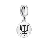 KIMLUD Colgante de Plata de Ley, dijes de joyería, Colgantes de psicología, Cuentas de Plata de Ley 925 for Hacer Joyas, Pulseras Originales