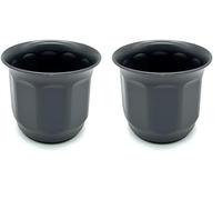 Kimmel Maceta de 12 cm de diámetro, Color Gris (Paquete de 2)