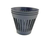 Kimmel Macetero con Ranura, 15 cm, Color Gris, Juego de 3 maceteros para orquídeas, Maceta Decorativa