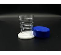 Kimmel Vaso plegable original con espejo para picnic, viajes, hogar, vaso plegable para cepillos de dientes, al aire libre, senderismo, camping, azul claro