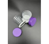 Kimmel Vaso plegable original con espejo para picnic, viajes, hogar, vaso plegable para cepillos de dientes, al aire libre, senderismo, camping, color morado