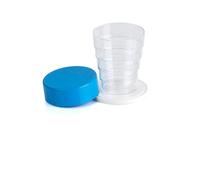 Kimmel Vaso plegable original con espejo para picnic, viajes, hogar, vaso plegable para cepillos de dientes, al aire libre, senderismo, camping
