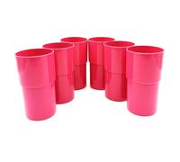 Kimmel Vasos de 330 ml, 6 unidades, en juego de vasos de fiesta, vajilla infantil, vasos de plástico, color fucsia