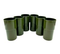 Kimmel Vasos de 330 ml, 6 unidades, en juego de vasos de fiesta, vajilla infantil, vasos de plástico, color verde oliva