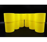 Kimmel Vasos de 330 ml, 6 unidades en juego, vasos de fiesta, vajilla infantil, vasos de plástico, amarillo
