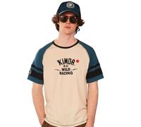 Kimoa Camiseta Thunder Racing, Beige y Azul, 36 Unisex