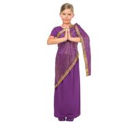 Kimokawaii Disfraz de Bollywood India Morado Infantil (10-12 años)