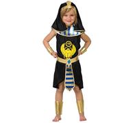 Kimokawaii Disfraz de Egipcio Negrio Infantil (10-12 años)