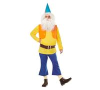 Kimokawaii Disfraz de enanito amarillo talla XXL