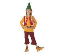 Kimokawaii DISFRAZ DE ENANITO NARAJANJA INFANTIL (7-9 AÑOS)