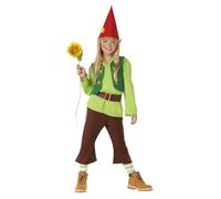 Kimokawaii Disfraz de Enanito Verde Infantil (5-6 años)