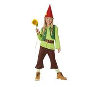 Kimokawaii DISFRAZ DE ENANITO VERDE INFANTIL (7-9 AÑOS)