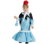 Kimokawaii Disfraz de Madrileña Azul Bebé (12-24 meses)