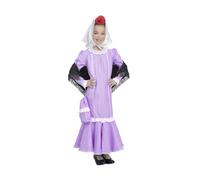 Kimokawaii Disfraz de Madrileña Morada Infantil 7-9 años
