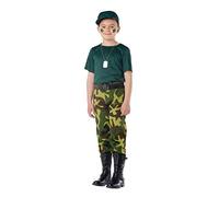 Kimokawaii Disfraz de Paramilitar Unisex Infantil (10-12 años)