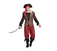 Kimokawaii Disfraz de Pirata Rayas Hombre T-XXXL