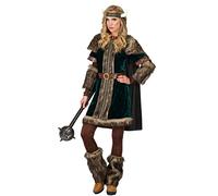 Kimokawaii Disfraz de Vikinga Green Adulta (Mujer S)