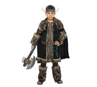 Kimokawaii Disfraz de Vikingo Green Infantil (7-9 años)