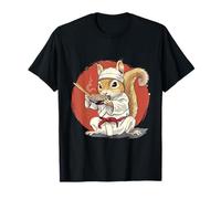 Kimono de ardilla Ramen Karate con fideos japoneses Camiseta