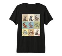 Kimono de Yoga Retro con diseño de Gatos japoneses Ukiyo-e Art Camiseta Premium