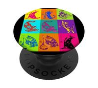 Kimono de Yoga Retro con diseño de Gatos japoneses Ukiyo-e Art PopSockets PopGrip Adhesivo