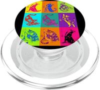Kimono de Yoga Retro con diseño de Gatos japoneses Ukiyo-e Art PopSockets PopGrip para MagSafe