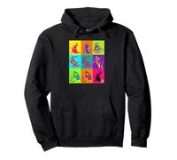 Kimono de Yoga Retro con diseño de Gatos japoneses Ukiyo-e Art Sudadera con Capucha