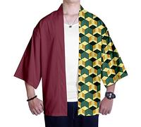 Kimono Estampado Cardigan Camisa Cosplay Tshirt Japonés Elegante Kimono Albornoz Verano Pijamas Kamado Tanjirou Kamado Nezuko Agatsuma Zenitsu Tomioka Giyuu