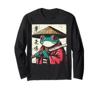 Kimono japonés de Rana Samurai Ukiyo-e Art para Hombres, Mujeres y niños Manga Larga