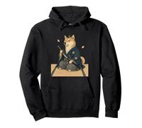 Kimono japonés Samurai Shiba Inu Ukiyo E Sudadera con Capucha