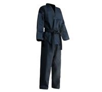 Kimono Jiu Jitsu Trajes de Judo negros for hombres y mujeres adultos, uniforme de Taekwondo, conjunto de ropa de Tae Kwon Do de algodón, conjuntos de ropa, trajes de Karate con cinturón para Hombres(X