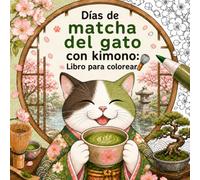 Kimono-Katzen & Matcha-Tee Malbuch - Deutsche Ausgabe: 50 niedliche Japan-Motive mit dicken Linien | Einfaches Kawaii-Ausmalbuch für Erwachsene | Stressabbau, Entspannung & Achtsamkeit