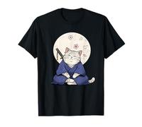 Kimono, Kimono, Katana Japonesa, diseño de Gato samurái Perezoso Camiseta