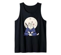 Kimono, Kimono, Katana Japonesa, diseño de Gato samurái Perezoso Camiseta sin Mangas