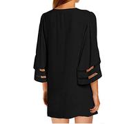 Kimono para mujer, corto, elegante, ligero, cárdigan de verano para mujer, de gasa, pareos, vestido de playa, cárdigan ligero, ropa de diario, chaqueta de verano, Negro , L