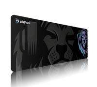 Kimpad ProEdge Series - Alfombrilla para gaming XL - Lion Auriculares Fucsia/Morado 80 x 30 x 3 mm - Goma natural, impermeable, bordes resistentes, precisión y control, apto para PC portátil, diseño