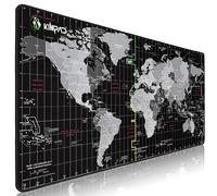 Kimpad World Series - Alfombrilla Gaming XXL - Velocidad y Control - Mapa del Mundo 900 x 400 x 4 mm Caucho Natural - Mejora precisión y Velocidad - Bordes Ultra Resistentes - Alfombrilla Impermeable