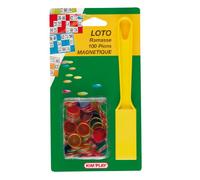 Kim'Play - Recogedor de fichas de lotería con 100 fichas magnéticas [Importado de Francia]